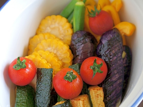 白だしを使って♪夏野菜の揚げ浸し